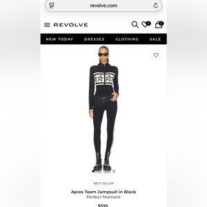 Perfect Moment Apres Team Jumpsuit Black and White Star